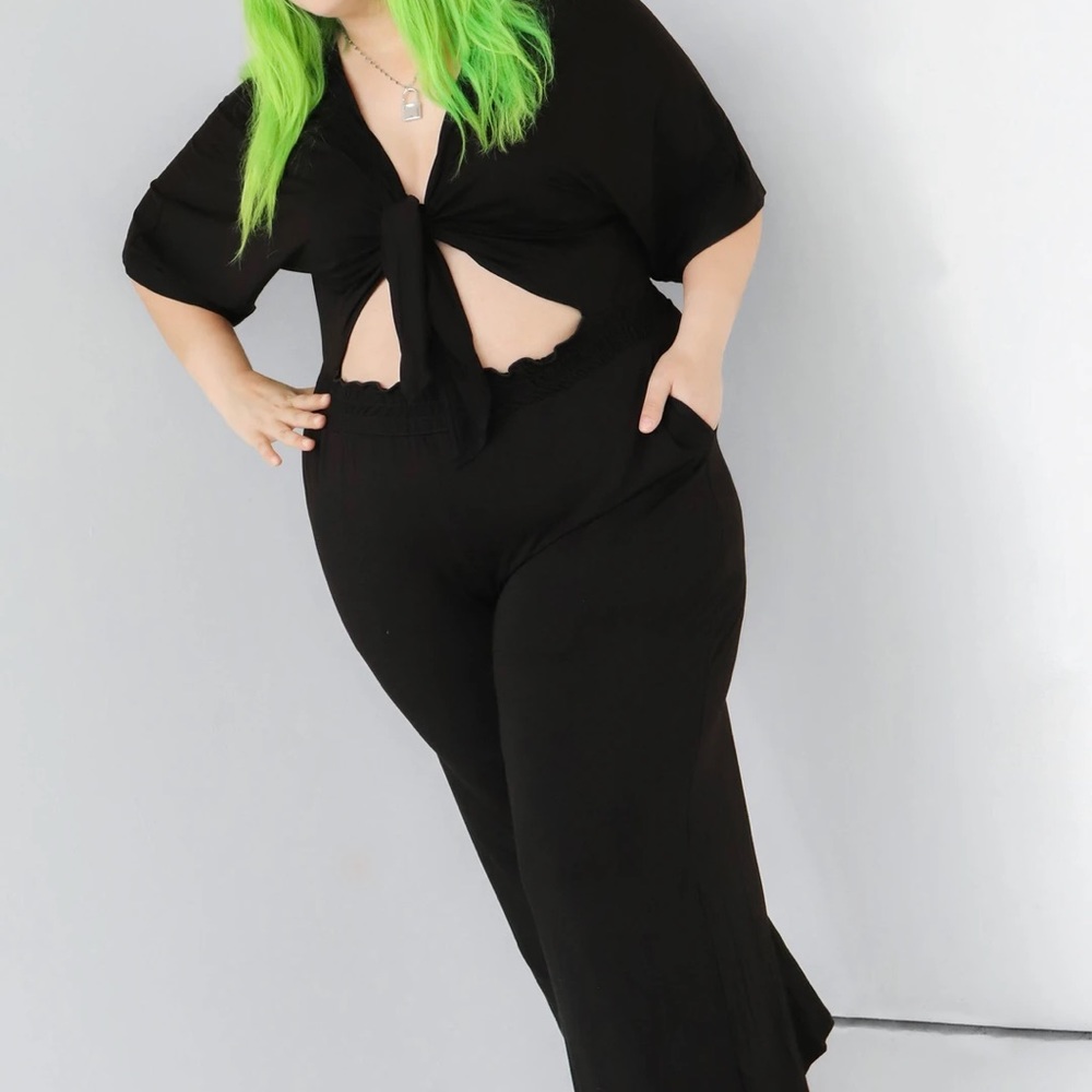 Summer Nights Tie Top Jumpsuit (Foxblood)